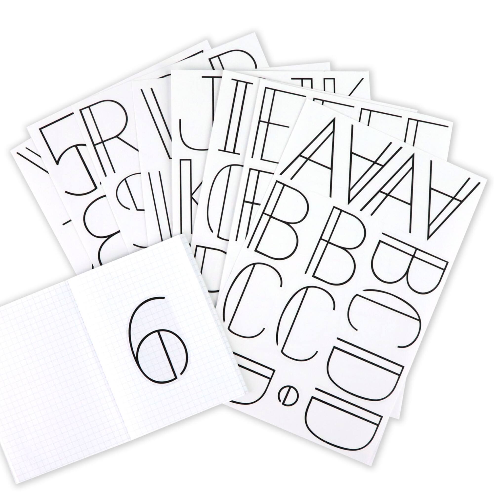 Black Lines Alphabet Stickers by Recollections™